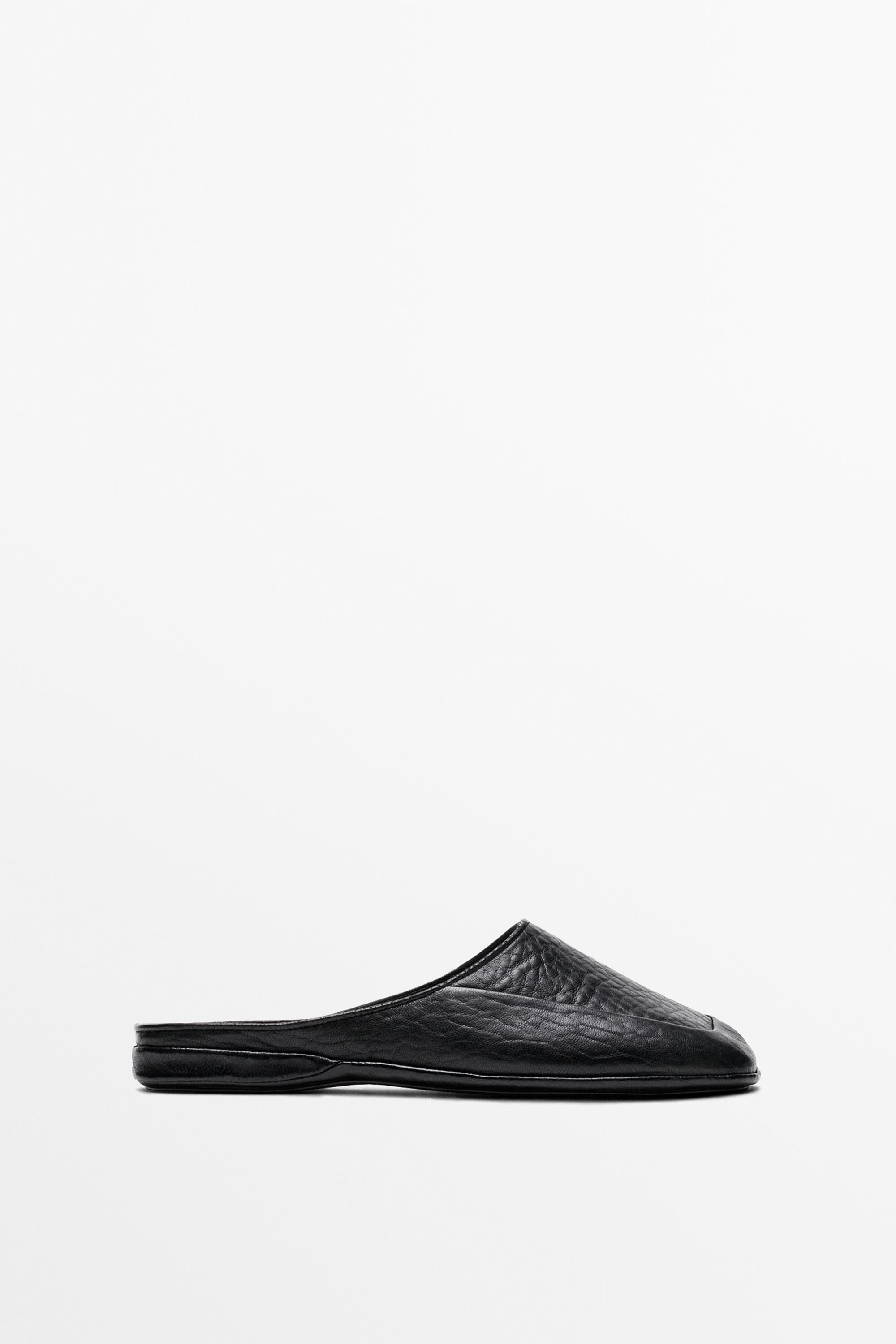 Soft leather mules
